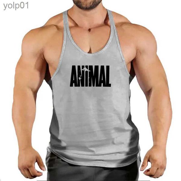 T-shirts pour hommes Marque Animal Gym Débardeur Hommes Fitness Vêtements Hommes Bodybuilding Débardeurs Été Gym Vêtements pour Sleless Vest ShirtL231216