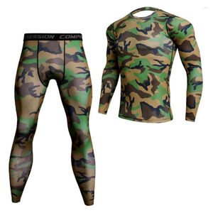 Heren t shirts merk camouflage compressie shirt kleding kleding lange mouwen leggings fitness quick droge sportscholen mode pakken s-4XL