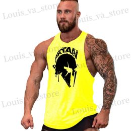 T-shirts masculins Brand Gyms Vêtements Men Bodybuilding and Stringer Top Top Vestwear Undershirt Muscle Workout Singlets Gym Shirt T240419