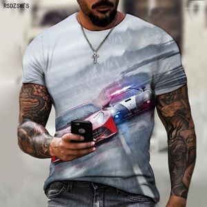 Heren t shirts merk heren hoogwaardige 3D -printen exclusieve ontwerpsnelheid en passie racen cool comfortabel super groot formaat