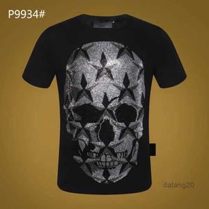 Heren T-shirts merk Heren Diamond Philipps Phillip Plain Quality Skulls Tshirt designer PP Skull Outlet t-shirt Luxe mouw Dollar Designer Bruin PHILIPPs PLEINs pol