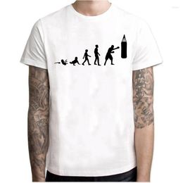Camisetas para hombre, camiseta de marca para hombre, camiseta de boxeo, estampado de verano, manga corta, cuello redondo, camiseta blanca estampada, ropa W6