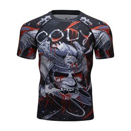 T-shirts pour hommes Marque Hommes T-shirt Gym Fitness Jogging Sports Compression Séchage rapide Fit Tight Rashguard Top Running Training Tshirt Short Sleeve 230615