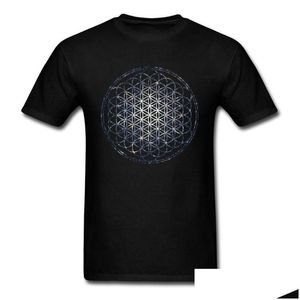 T-shirts pour hommes T-shirt T-shirt Mandala T-shirts Fleur de vie Géométrie sacrée TEES TEES COTTON Graphique Tshirt Cluster Star Cluster Chic Clo Dhxgn