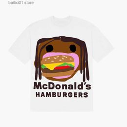 T-shirts pour hommes de marque hambourg et frites rap style hip-hop T-shirt tendance T240320