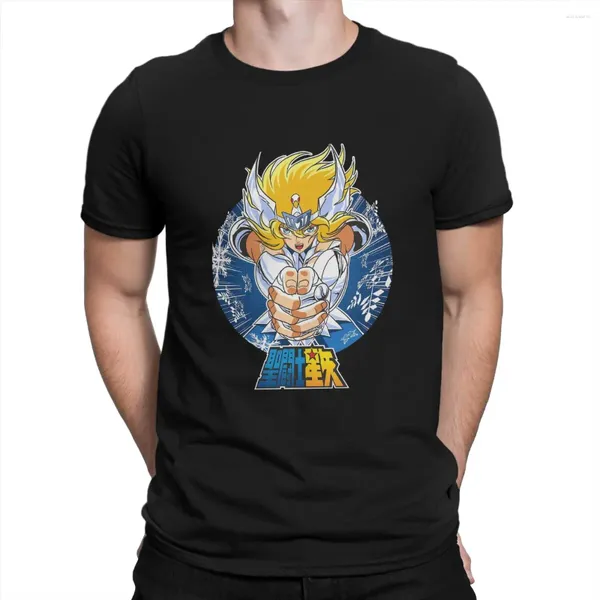 T-shirts pour hommes courageux guerrier Saint Seiya dessin animé japon Anime bande dessinée chemise Punk col rond t-shirt Harajuku vêtements Polyester