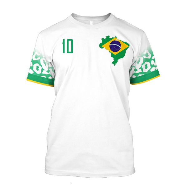 T-shirts pour hommes Brésil T-shirt pour hommes Maillot de football T-shirt imprimé en 3D T-shirts graphiques Football Été Plus la taille Athlète Sportswear Tops Vêtements 230613