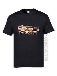 T-shirts voor heren Breaking Park Badness Men T Shirts Cartoon 100 katoenen heren Top T-shirts Hip Hop Tops Tees Birthday T Shirt Best Z0220