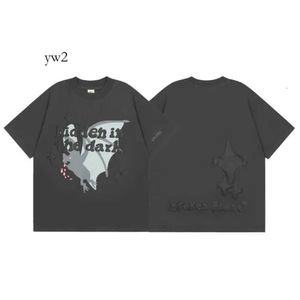 T-shirts masculins Broken Planet Market Cartoon Skull mousse Imprimé Crew Necl