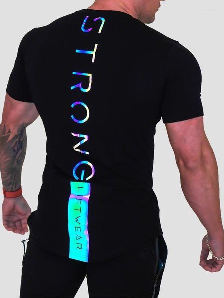 Camisetas para hombres Hermanos Estilo de verano Hombres Deportes Ocio Correr Ejercicio Color Cambio Imprimir Camiseta delgada