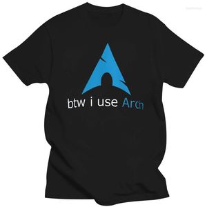 T-shirts pour hommes Btw I Use Arch Shirt Linux Nerd Geek Tux Lovers