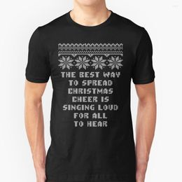 Camisetas para hombre Buddy Elf Spread Christmas Cheer Holiday Ugly Sweater Shirt Cuello redondo Camisetas de manga corta
