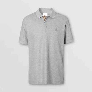 T-shirts pour hommes Burberys pour homme Chemise européenne Burbery Polo Burbery Veste Casual Polo Chemise Homme Classique Couleur Unie TB Été B Court Burbery Sweat à capuche 4459