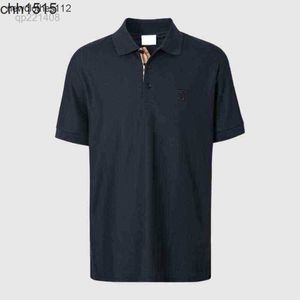 Heren T-shirts burbrerys Europese station Bajia casual poloshirt heren klassieke effen kleur TB brief borduurwerk zomer B korte mouw t-shirt heren1