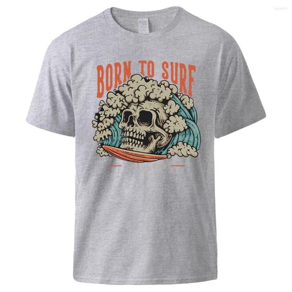 Camisetas para hombre Burn To Surf incluso frente a Dead Male manga corta S-Xxxl algodón transpirable camisetas estéticas básicas Tops novedad clásica