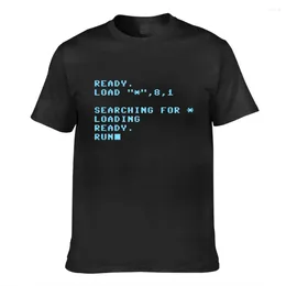 Heren T-shirts C64 Laadscherm Retro Computer Gedrukt Zomer Mannen Shirt Damesmode Tops Tees Vrouwelijke Casual T-shirts