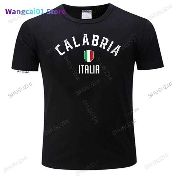 T-shirts pour hommes Calabria Italia Tee Shirt Calabria cool T Shirt Vacation Pride Souvenir Italy Italian Italia Distressed Destination Flag Grunge 0301H23