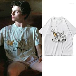 Mannen T-shirts Bel Me Door Uw Naam Timothee Chalamet T-shirt Mannen Vrouwen Zomer Katoen Losse Shirt Unisex Geschenken