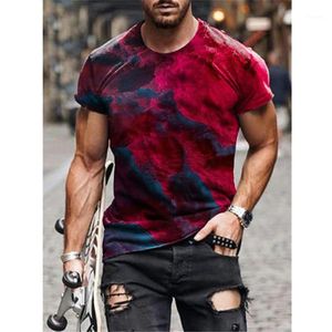 Men's T-shirts Camiseta Con Estampado Abstracto Para Hombre, Informal De Manga Corta Cuello Redondo, Ropa Talla Grande, Nuevo