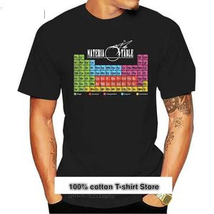 T-shirts masculins Camiseta de Final Fantasy materia table para hombre camisa negra nueva t240510