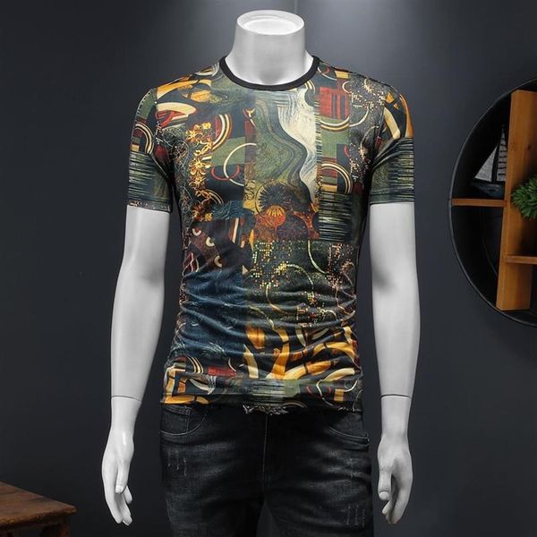 Camisetas para hombres Camuflaje Camo Camiseta de secado rápido Hombres Verano Transpirable Manga corta O-cuello Tops Combate al aire libre Ejército táctico 247I