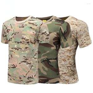 Heren t-shirts camouflage oversized shirt short mouw heren tactische kleding door vetement homme militair t-shirt leger groene top afbeelding