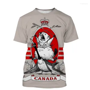 Mannen T-shirts Canada Bever Shirt Vlag 3D Print Streetwear Man Vrouw O-hals T-shirts Harajuku Tees Tops Kinderkleding