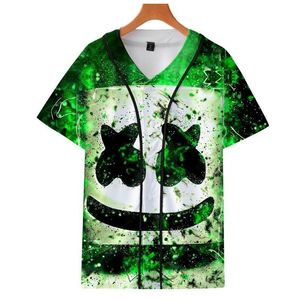 Heren T-shirts Candy Band DJ Baseball T-shirt Hip Hop Top Shirt Rapper 3d Print Zomer Ademende T-shirt Vrouwen Tees Plus Size217M