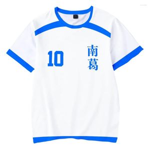 Camisetas de hombre Capitán Tsubasa traje de rol chándal personalizado cuello redondo hombres camiseta mujer verano manga corta camisetas personaje Cosplay camiseta