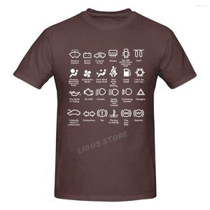 Camisetas para hombre, luz indicadora de fallos del coche, regalo mecánico, camiseta del Día del Padre, ropa de calle Harajuku, camisetas con gráficos de algodón, camisetas de marca