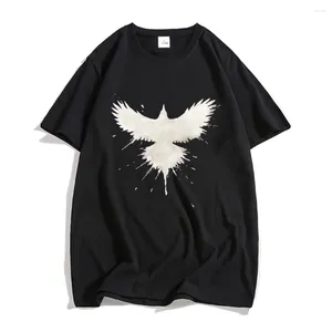 T-shirts pour hommes Dessin animé Modèle d'oiseau 2D Imprimer Été Hommes / Femmes T-shirt à col rond Casual Coton Pull à manches courtes Mode Unisexe Vêtements