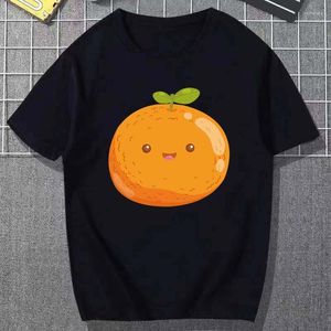 Heren t shirts cartoon oranje creatief ontwerp print mannen en dames straat hetzelfde t-shirt pure katoenen ronde nek 14 kleur 2022 zomertrend top