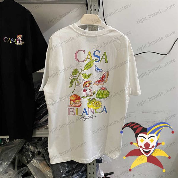 Camisetas de hombre Casablanca Fruit Mushroom Butterfly Camisetas para hombres Mujeres Mejor calidad Camiseta Tee Inside Tags T230707