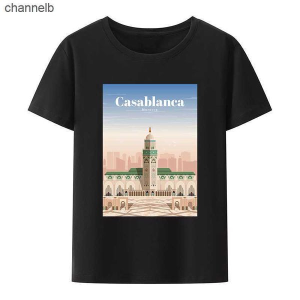 T-shirts masculins T-shirt de coton maroca Casablanca Trave