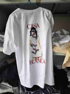 T-shirts pour hommes Casablanca Tennis filles graphique à manches courtes été CASA hommes et femmes lâche tout-match à manches courtes marque marée T-shirt T230419