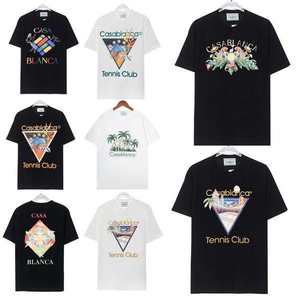 T-shirts masculins Casablancas Shirt Mens t-shirts for Men Designer Tshirt Femmes Hight Quality Vêtements Summer Luxury Coton Lettre d'impression Tops T-