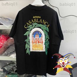 Camisetas para hombre Castle Print Casablanca T Shirt Hombres Mujeres Camiseta de gran tamaño de alta calidad Top Tees T230321