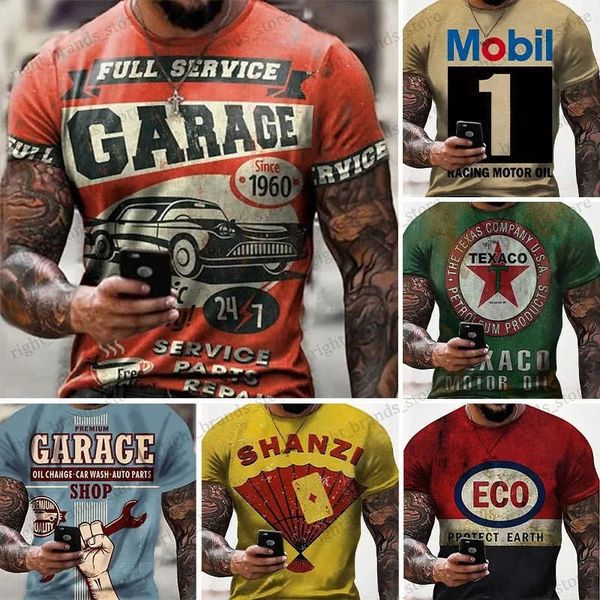 Camisetas para hombre Castrol Camiseta para hombre Gráficos 3D Texaco Car Oil Jersey Moda Verano Casual Top Sudadera Ropa para hombre Harajuku Camiseta T240117