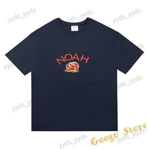 T-shirts hommes Casual Couple Simple All-Match Royal Blue Mode Noah T-shirt Hommes Femme O-Cou Streetwear Ours Impression Motif Lettre Tee T240112