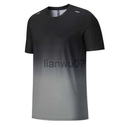 T-shirts pour hommes Casual Sports Tee Training Run Quick Dry Respirant Football Manches Courtes Mode Gradient 3D Imprimé Gym Col Rond T-shirts J230705