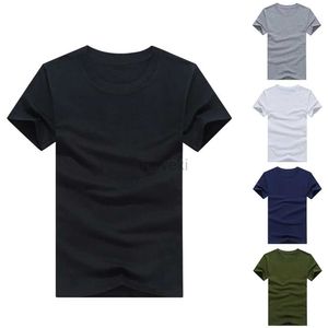 T-shirts voor heren Casual Style Plain Solid Color Mens T-shirts Katoen Fit T-Shirts Summer Tops T-shirts Basis Man Kleding 5xl 2443