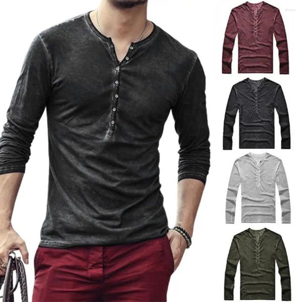 Camisetas para hombres camiseta casual clásica v cuello sólido para hombres camiseta liviana