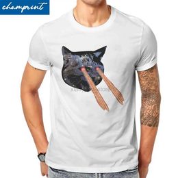 T-shirts pour hommes Cat Bacon T-shirts Laser Men Coton T-shirts Amazing O T-shirt à cou