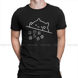 Camisetas para hombres Cat Dice Dice Harajuku Camiseta Dnd Creative Strtwear de ocio