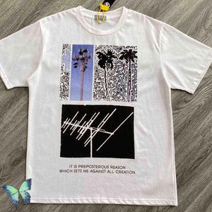 T-shirts pour hommes Cav Empt 100% coton Antenne de réception de haute qualité C.e Cavempt t Coconut Tree Print