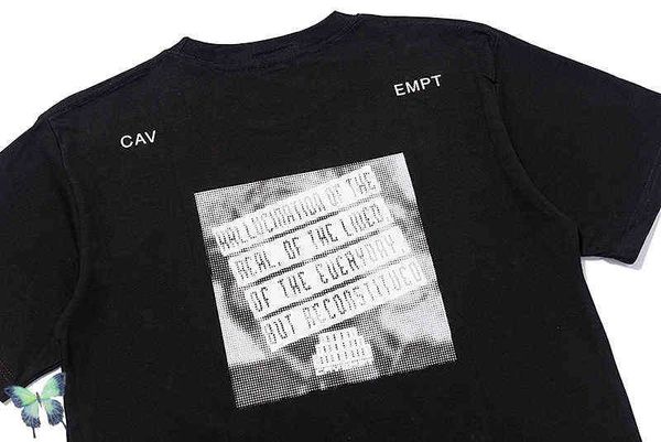 Camisetas de hombre Cav Empt Ready to Ship Stock Unisex Black White Cavempt Ce t