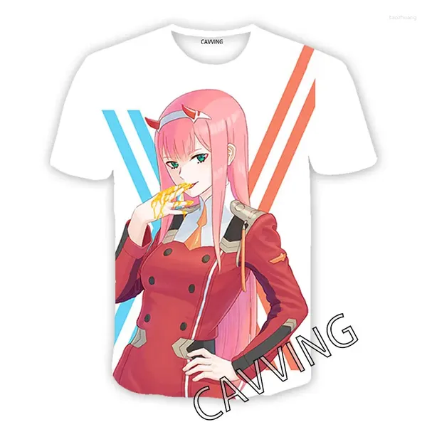 T-shirts pour hommes CAVVING 3D imprimé Anime Darling In The Franxx T-shirts décontractés Hip Hop Harajuku Styles hauts vêtements pour hommes/femmes