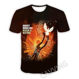 Camisetas para hombres Cavving 3d impreso August Burns Rock Rock Camisetas casuales Camisetas Hip Hop Camisetas Harajuku Styles Tops Ropa para hombres/mujeres T01 230508