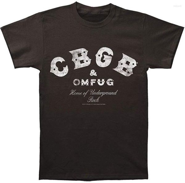 T-shirts pour hommes CBGB T-shirt en jersey ajusté avec logo en détresse T-shirt en coton sérigraphié personnalisé