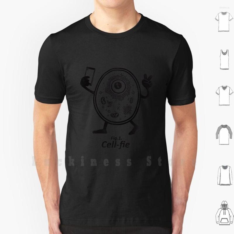 Męskie koszulki koszulki komórkowe duże rozmiar Bawełniane komórek selfie komórka komórkowa biologia komórkowa